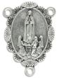 Our Lady of Fatima Scalloped Oval Centerpiece - Silver Ox, 1.25"   (Minimum quantity purchase is 1)