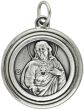Sacred Heart Jesus / Scapular Medal - Round  - 3/4"   (Minimum quantity purchase is 1)