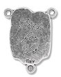 Holy Family Rosary Center - 1" Silhouette Silver Oxidized, Made in Italy * (Minimum quantity purchase is 2)