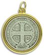  Large 1.5 Inch Two Tone St. Benedict Medal - Benedictine Monastery Designed & Made in Italy * (Minimum quantity purchase is 2)