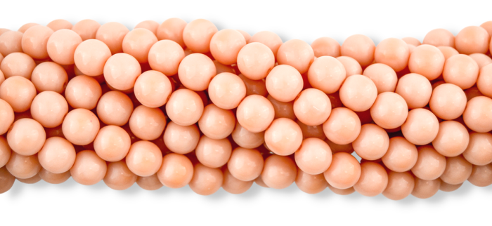 Pale Peach Glass Beads - 8mm (Pack of 60) *  (Minimum quantity purchase is 2)