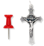 Miraculous Medal Flared Edge Crucifix - 1.5 inch     (Minimum quantity purchase is 1)