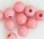 Round Plastic Beads from Italy - Pink - 7mm - pkg of 180   (Minimum quantity purchase is 1)