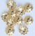 Bead Caps (pkg of 240) - 6 mm Gold Plated, Made in Italy *  (Minimum quantity purchase is 1)
