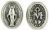    Oval Miraculous Medal Beads - pkg of 12  (Minimum quantity purchase is 1)