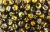   Accented Glass Beads, 8 mm Round Silver, Gold and Brown - 60 per pack    (Minimum quantity purchase is 3)