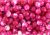 Fuchsia and White Spun Glass Beads - 8 mm - Pkg 60    (Minimum quantity purchase is 3)