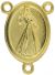   Small Divine Mercy  / Our Lady of Medjugorje Rosary Center - Gold Tone - 3/4