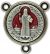  St. Benedict Center Piece -  Round Silver w/ Red Enamel  5/8