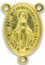   Miraculous Medal Oval Rosary Center - Gold plated 1 inch    (Minimum quantity purchase is 2)