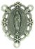 Ornate Floral Our Lady Of Guadalupe Image Center Piece - Silver Ox, 1.25