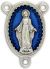  Miraculous Medal Center with Blue Enamel - 1 1/8