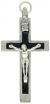  Black Enamel Crucifix - 1 7/8