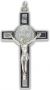 St. Benedict Straight Edge Black Border Crucifix - 3-1/8
