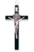  St Benedict 8 inch Metal Wall Crucifix - Green Enamel    (Minimum quantity purchase is 1)