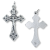 Decorative Flared Crucifix, Silver Oxidized - 1.5