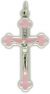  Orthodox Byzantine Pink Enamel Crucifix 1.6 in. (Minimum quantity purchase is 1)