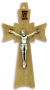 Olive Wood Crucifix with Silver Corpus (Minimum quantity purchase is 1)