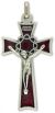  Large Crown of Thorns Crucifix w/Red Enamel Accents - 2