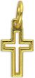  Gold Plated Silhouette Cross 1.5 cm  (Minimum quantity purchase is 3)