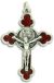   Orthodox / Byzantine Crucifix - with Rose - Red 2 inch      (Minimum quantity purchase is 1)