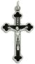  Orthodox / Byzantine Crucifix - Black 1.6 in.  (Minimum quantity purchase is 1)