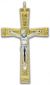 Detailed and Textured Crucifix, Gold Plated with Silver Oxidized Corpus - 2