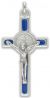   St Benedict Crucifix with Blue Enamel 1.6 in.   (Minimum quantity purchase is 1)