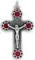  Crucifix with Red Enamel Accents - 1 11/16