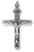   Two Sided Detailed Crucifix with Scroll Leaf Design - 2 1/8