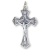 Flared Radiant Double Border Crucifix – 1-7/8