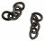   Extra Heavy Duty Precut Rosary Chain 0.70 mm - Gun Metal Finish,  4 link - 100 pcs   (Minimum quantity purchase is 1)