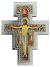  San Damiano Wall Cross - Silver Foil - 9 1/2