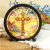 Stained Glass Cross LED Lighted Tabletop Décor – 4-1/2” Diameter * (Minimum quantity purchase is 1) 
