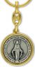  Round Two-Toned Miraculous Medal Key Chain - 3 1/4