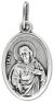  Sacred Heart of Jesus Medal /Virgin of Carmel- Silver Oxidized Die Cast - 1