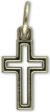  Simple Outlined Metal Cross - 11/16 inches  (Minimum quantity purchase is 5)