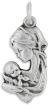 Mary & Jesus Medal 1 inch Italian made die-cast silver plated (Minimum quantity purchase is 3)
