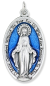    XL Miraculous Medal with Blue Enamel die-cast Italian - 1 3/4