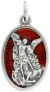 St Michael Medal (Guardian Angel) with Red Enamel - 1