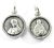  Guadalupe / Juan Diego Round Medal - Die-Cast Italian Silver Plated 1/2 inch (Minimum quantity purchase is 3)
