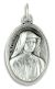St Faustina / Pray for Us Medal - Silver Oxidized Die-Cast - 1