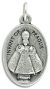 Infant of Prague / Guardian Angel Medal - Silver Oxidized Die-Cast -1