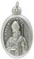 St Valentine Patron Saint Medal - Italian Silver OX 1 inch   (Minimum quantity purchase is 3)
