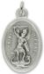   St Michael / Pray For Us Medal  - Italian Silver Oxidized - 1