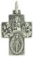  4 Way Cross with Miraculous Medal / Saints - 1 1/16