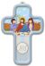 Picture Cross on Wood - Jesus with Apostles First Communion 5 inch  
