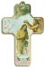 Picture Cross on Wood - John Baptizes Jesus   