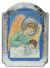 Guardian Angel with Child Icon with Silver Foil on Wood - 5 1/2