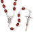 Simple Wood Bead Rosary, Light Brown - 18 1/2